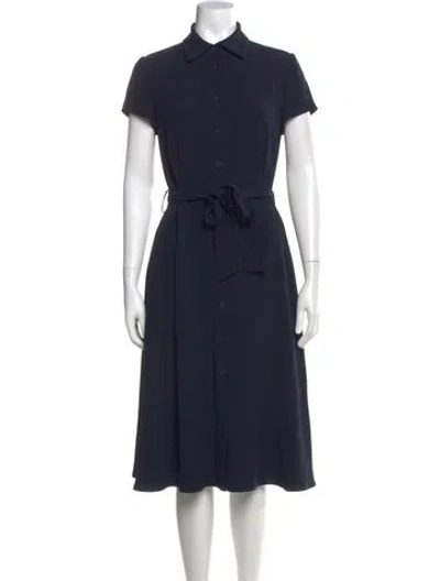 Pre-owned Kiton Midi Length Dress In Blue