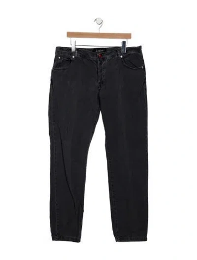 Pre-owned Kiton Mid-rise Straight Leg Jeans In Blue
