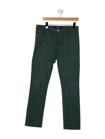 Pre-owned Kiton Mid-rise Straight Leg Jeans In Green