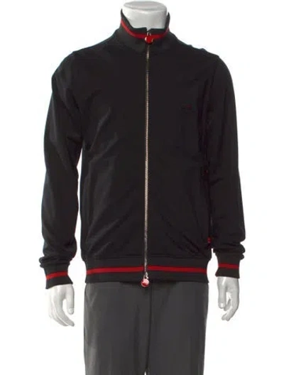 Pre-owned Kiton Mock Neck Long Sleeve Cardigan In Black