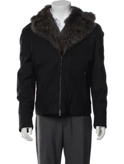 Pre-owned Kiton Moto Jacket In Black