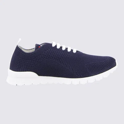 Kiton Navy Blue Cotton Sneakers
