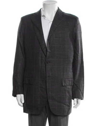 Pre-owned Kiton Neiman Marcus Cashmere Overcoat In Gray