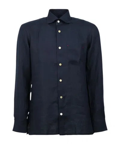 Kiton Nerano Pocket Shirt In Blue