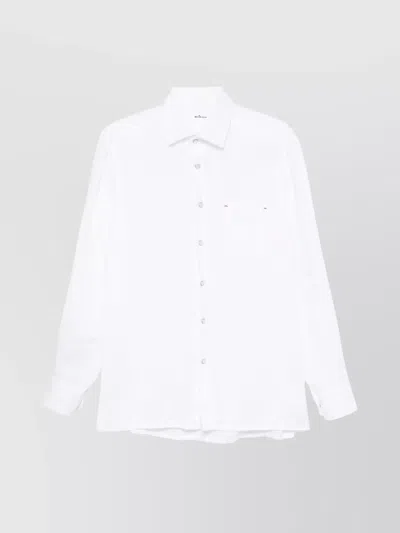 Kiton Nerano Shirt Snap Buttons In White