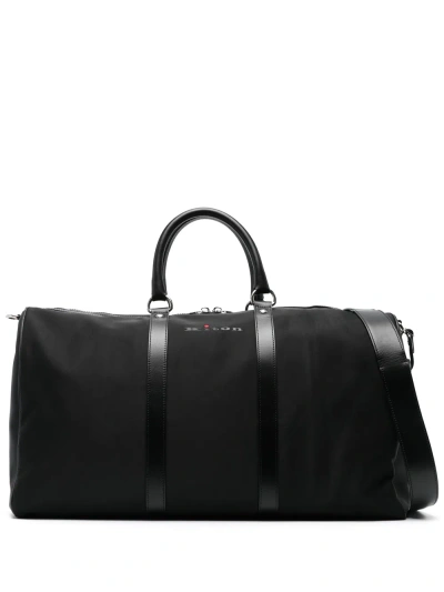 Kiton Logo-print Holdall Bag In Black