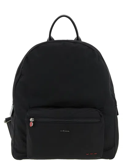 KITON NYLON BACKPACK BACKPACKS & TRAVELS BLACK