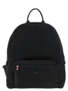 Kiton Versatile Backpack With Front Zip Pocket In Black