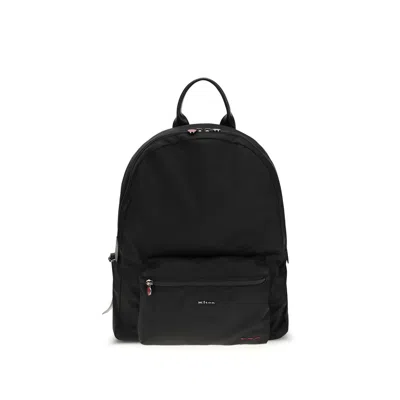 Kiton Nylon Backpack In Black