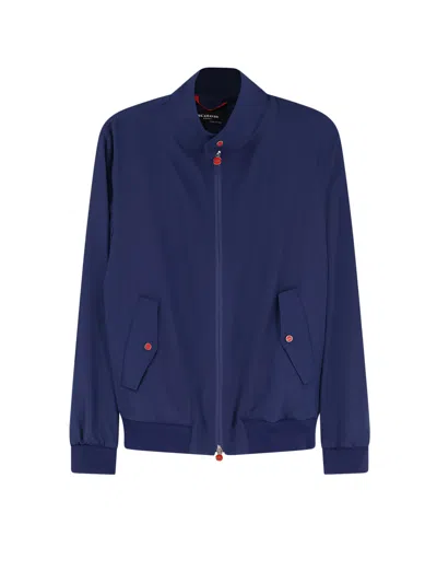 Kiton Nylon Jacket In Blue