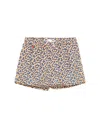 Kiton Orange Swim Shorts With Leaf Pattern In Orange
