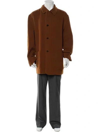 Pre-owned Kiton Overcoat In Brown