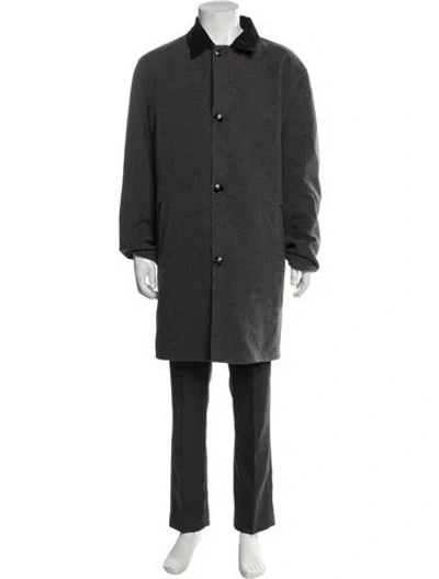 Pre-owned Kiton Overcoat In Gray