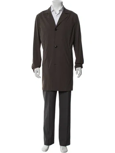 Pre-owned Kiton Overcoat In Gray