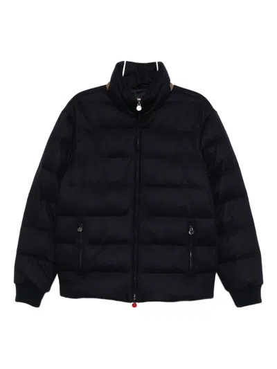 Kiton Padded Jacket In Blue
