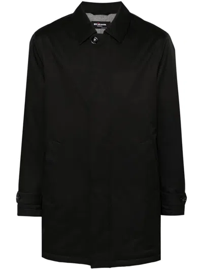 Kiton Padded Taffeta Coat In Multi