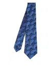 Kiton Paisley-pattern Silk Tie In Blue