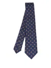 Kiton Paisley-pattern Tie In Blue