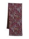 Kiton Paisley-print Silk Scarf In Multi