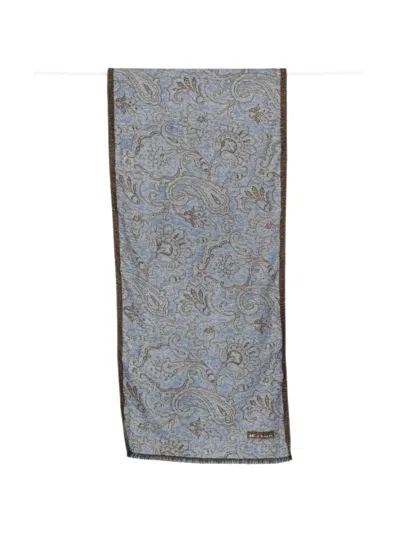 Kiton Paisley-print Fringed Scarf In Red
