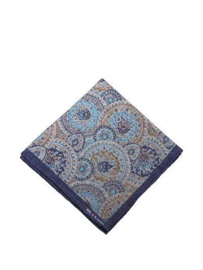 Kiton Paisley-print Pocket Square Scarf In Multi