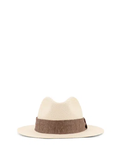 Kiton Panama Straw Hat In Neutral