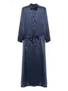 Kiton Panelled Maxi Dress In Blue