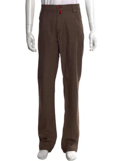 Pre-owned Kiton Pants In Brown