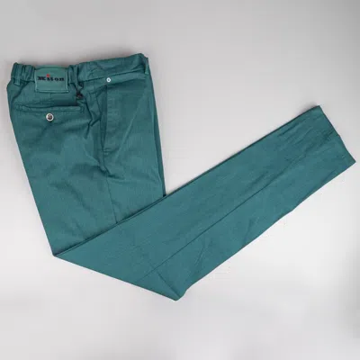 Pre-owned Kiton Pants Cotton Ea Size 33 Us 49 Eu 40 In Green