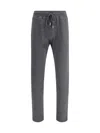 Kiton Drawstring Cashmere Trousers In Gray