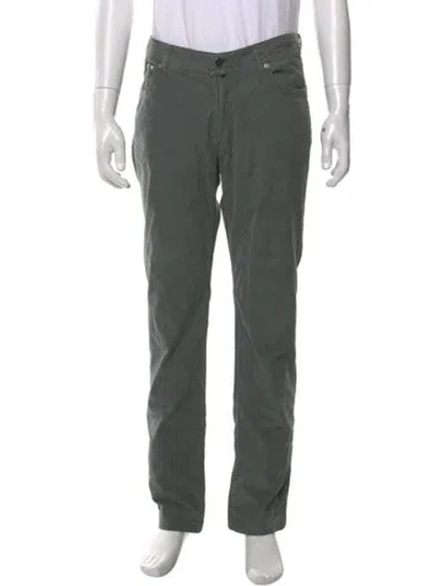 Pre-owned Kiton Pants In Green
