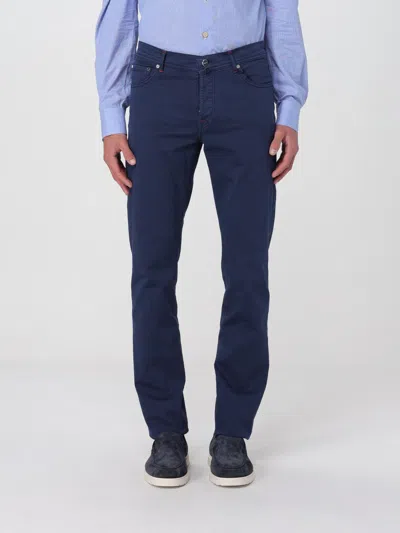 Kiton Pants  Men Color Blue