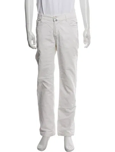 Pre-owned Kiton Pants In White