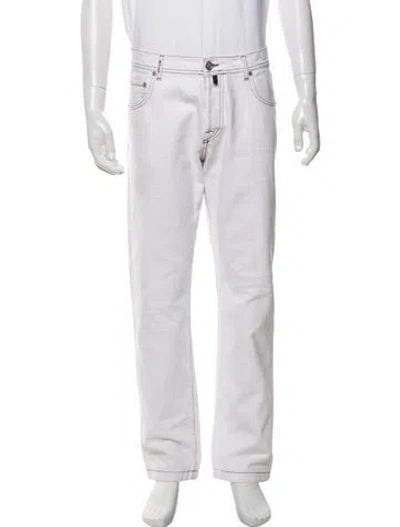 Pre-owned Kiton Pants In White