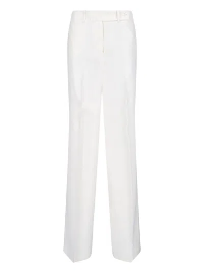 Kiton Straight Trousers With Belt Loops And Pockets In White