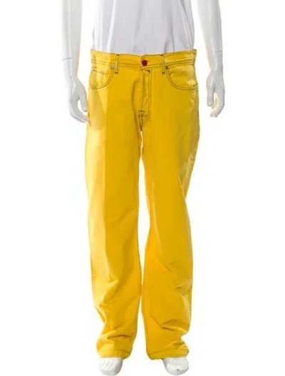 Pre-owned Kiton Pants In Yellow