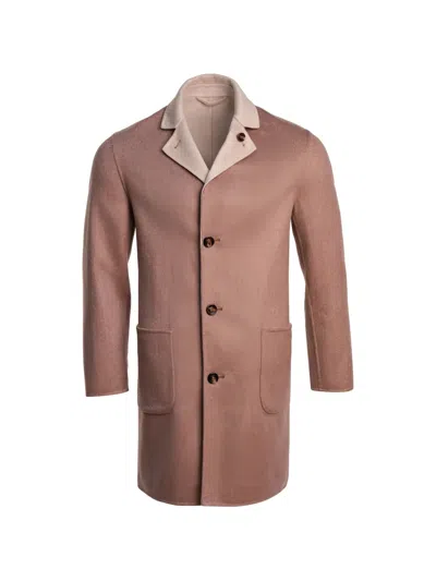 Kiton Parana1 Reversible Cashmere Coat In Brown