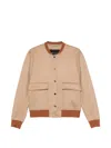 Kiton Patch Pocket Bomber Jacket In Neutral