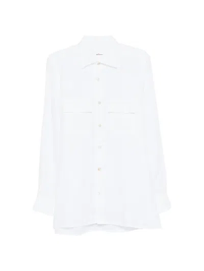 Kiton Patch Pocket Shirt In White