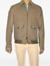 Kiton Patch-pockets Zip-up Jacket In Brown