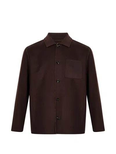 Kiton Patch-pocket Button-up Jacket In Brown