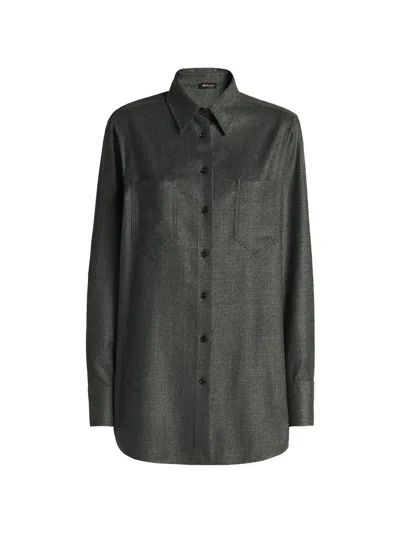 Kiton Patch-pocket Shirt In Black