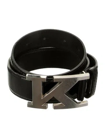 Pre-owned Kiton Patent Leather Waist Belt In Black