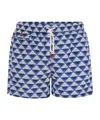 Kiton Patterned Beach Boxers In Blue