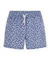 Shop Kiton Pattern Beach Swimming Shorts In Blue