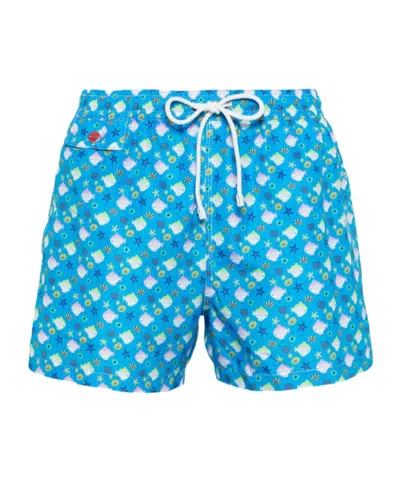 KITON PATTERN SWIMMING TRUNKS