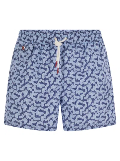 Kiton Patterned Beach Boxers In Multi