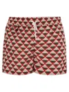 Kiton Geometric-pattern Swim Shorts In Multi