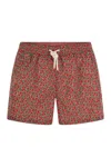 Kiton Men Patterned Beach Boxers In Red