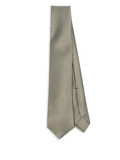 Kiton Patterned-jacquard Tie In 绿色